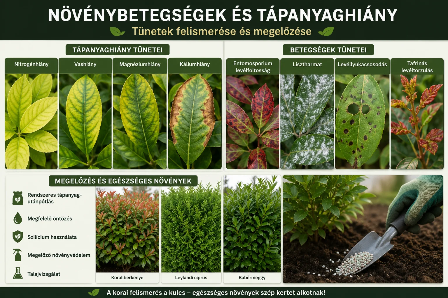 Növénybetegségek és tápanyaghiány felismerése